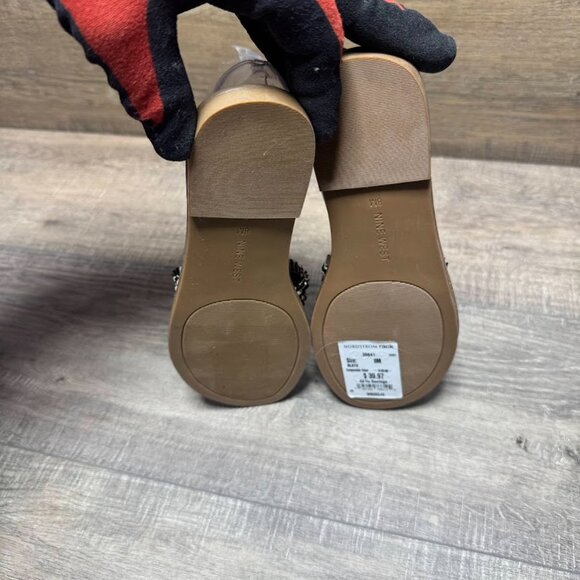 Nine West Cammie Frayed Textile Slide Sandals Women's Size 8 - Picture 4 of 6